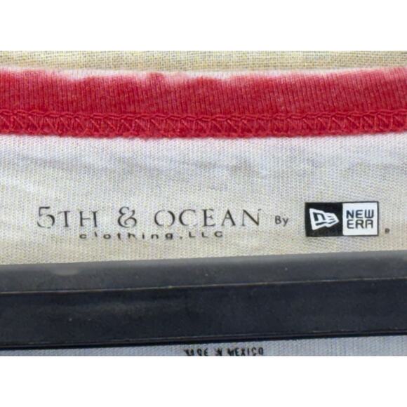 Houston Rockets Women’s V-Neck Burnout Tee 5th & Ocean by New Era Sz S - Picture 8 of 16